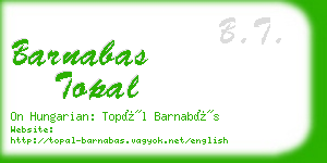 barnabas topal business card